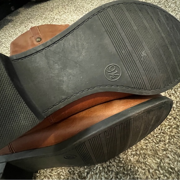 Genuine Leather 1996 Brown Soft Tall Leather Flat Riding Boots SZ 9.5 - Picture 3 of 7